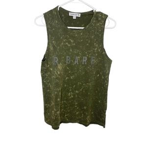 Running bare muscle tank army green size 8 b